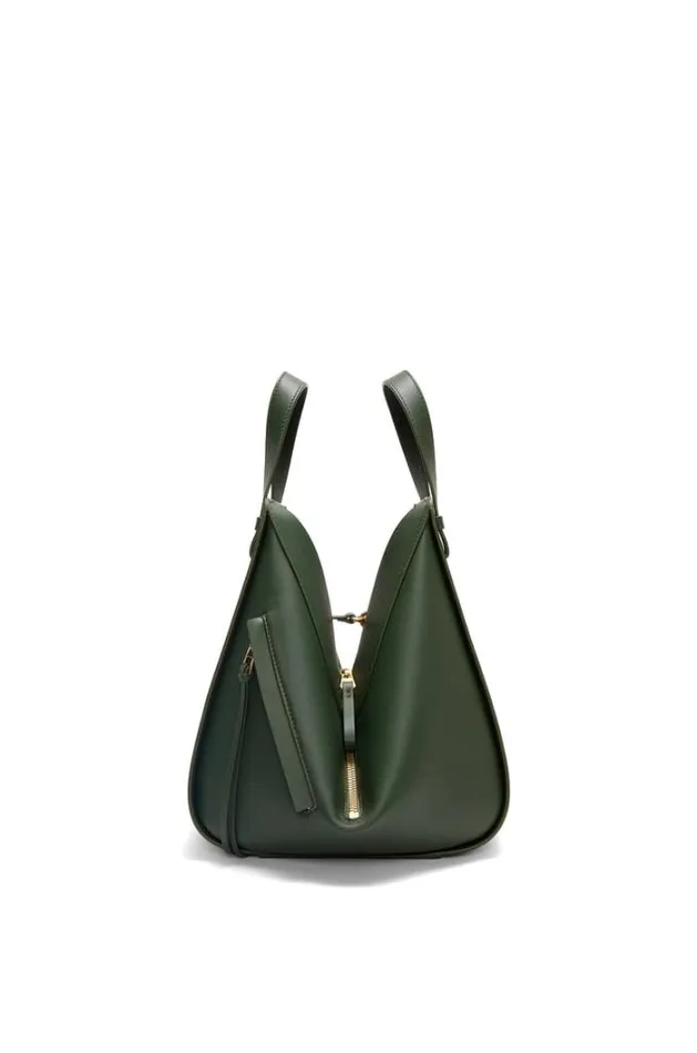 Loewe Small Hammock Bag In Classic Calfskin Bottle Green Women Shoulder Bags