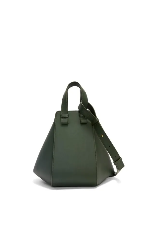 Loewe Small Hammock Bag In Classic Calfskin Bottle Green Women Shoulder Bags