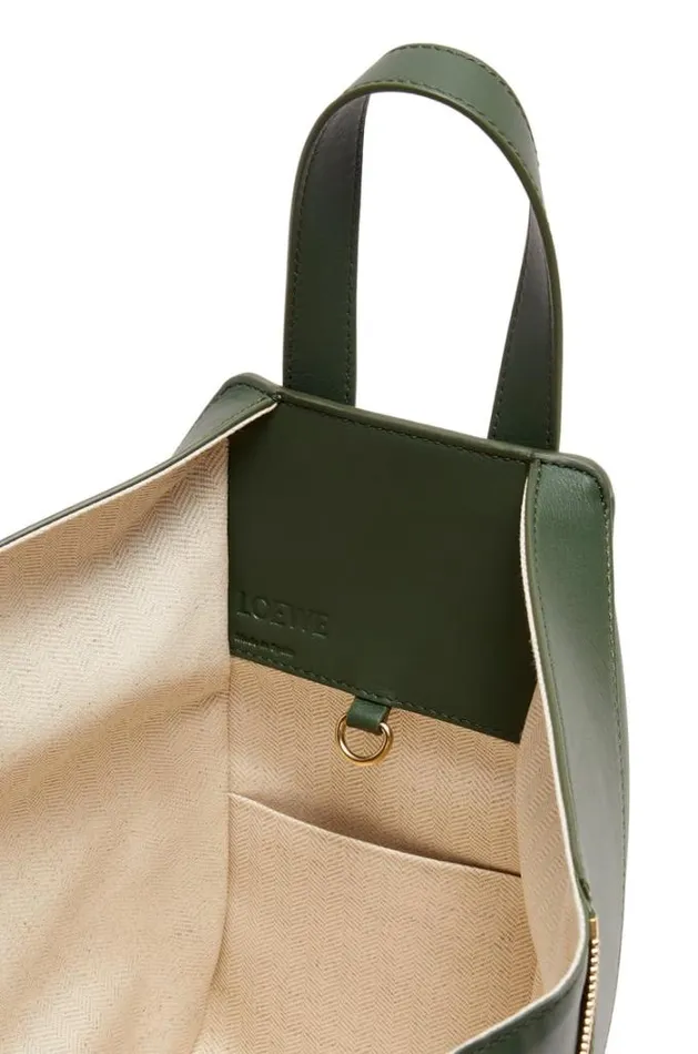 Loewe Small Hammock Bag In Classic Calfskin Bottle Green Women Shoulder Bags