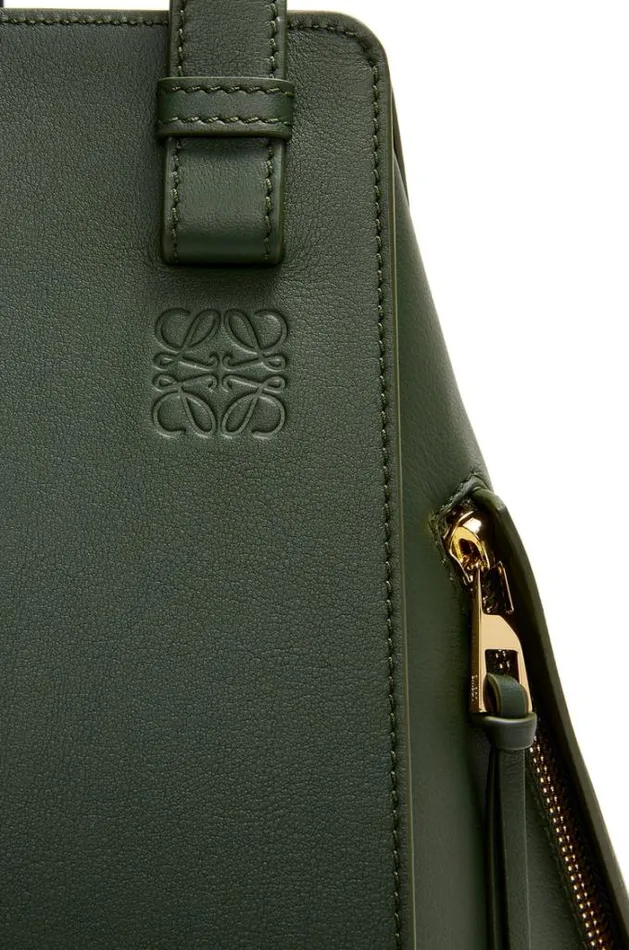 Loewe Small Hammock Bag In Classic Calfskin Bottle Green Women Shoulder Bags
