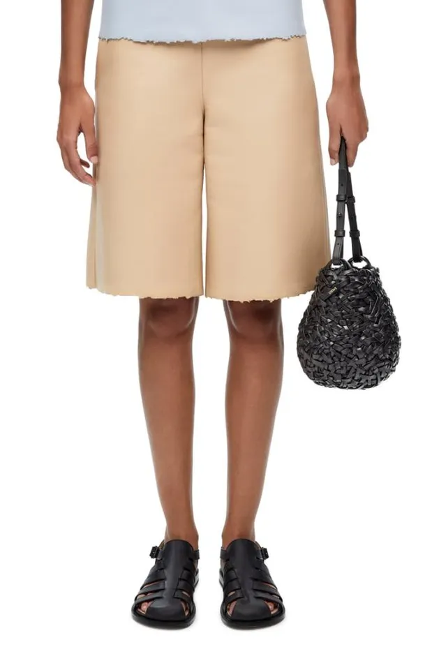 Loewe Small Nest Basket Bag In Calfskin Black Women Crossbody Bags