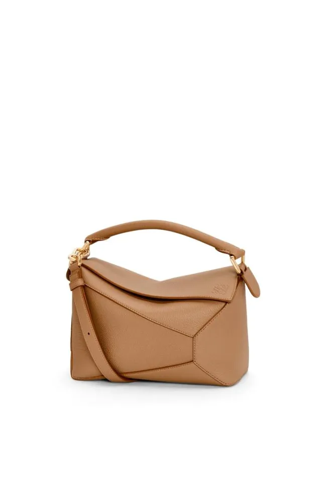 Loewe Small Puzzle Bag In Soft Grained Calfskin Toffee Women Shoulder Bags