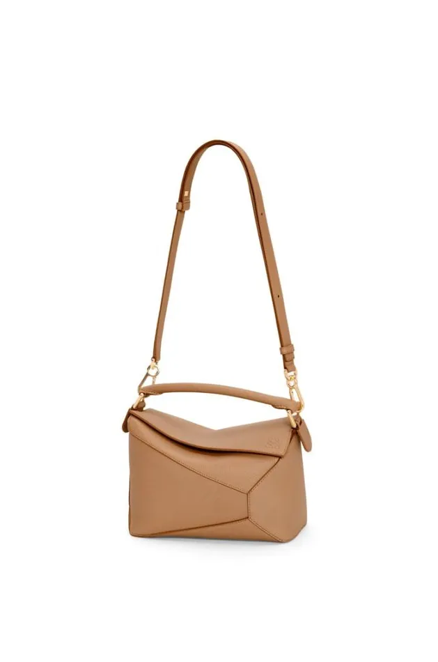 Loewe Small Puzzle Bag In Soft Grained Calfskin Toffee Women Shoulder Bags