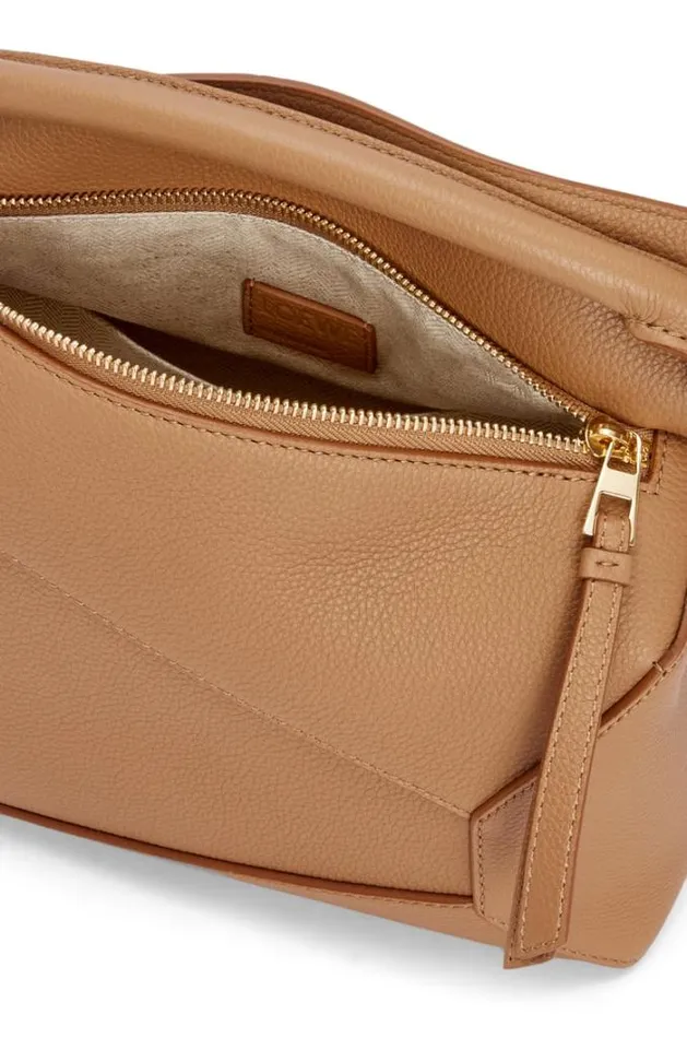 Loewe Small Puzzle Bag In Soft Grained Calfskin Toffee Women Shoulder Bags