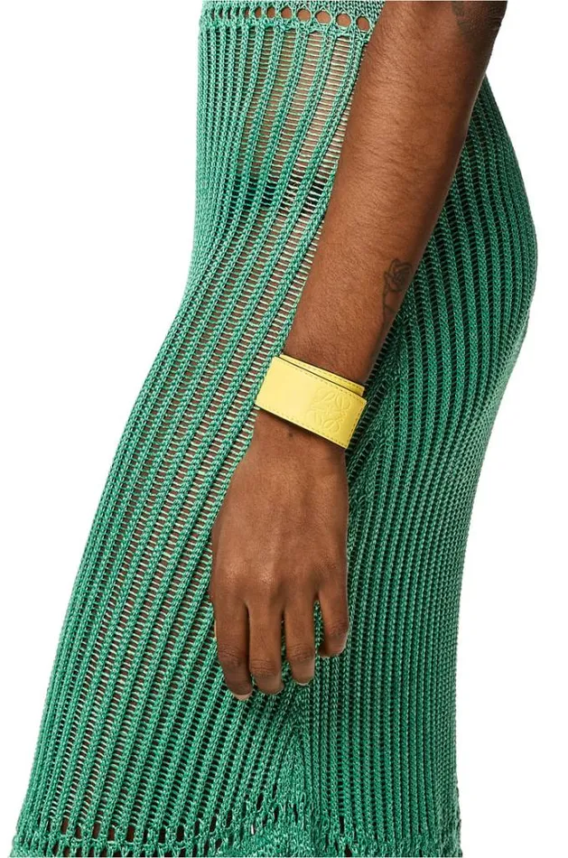 Loewe Small Slap Bracelet In Calfskin Lemon Men Jewellery Loewe Small Slap Bracelet In Calfskin Lemon Men Jewellery