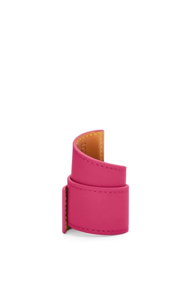 Loewe Small Slap Bracelet In Calfskin Magenta Women Costume Jewellery Loewe Small Slap Bracelet In Calfskin Magenta Women Costume Jewellery