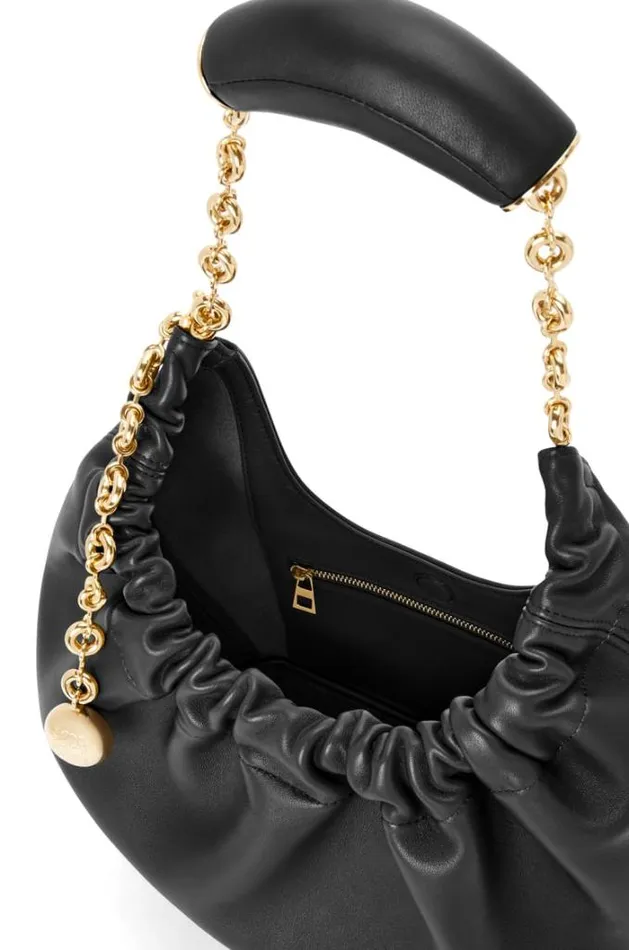 Loewe Small Squeeze Bag In Nappa Lambskin Black Women Shoulder Bags