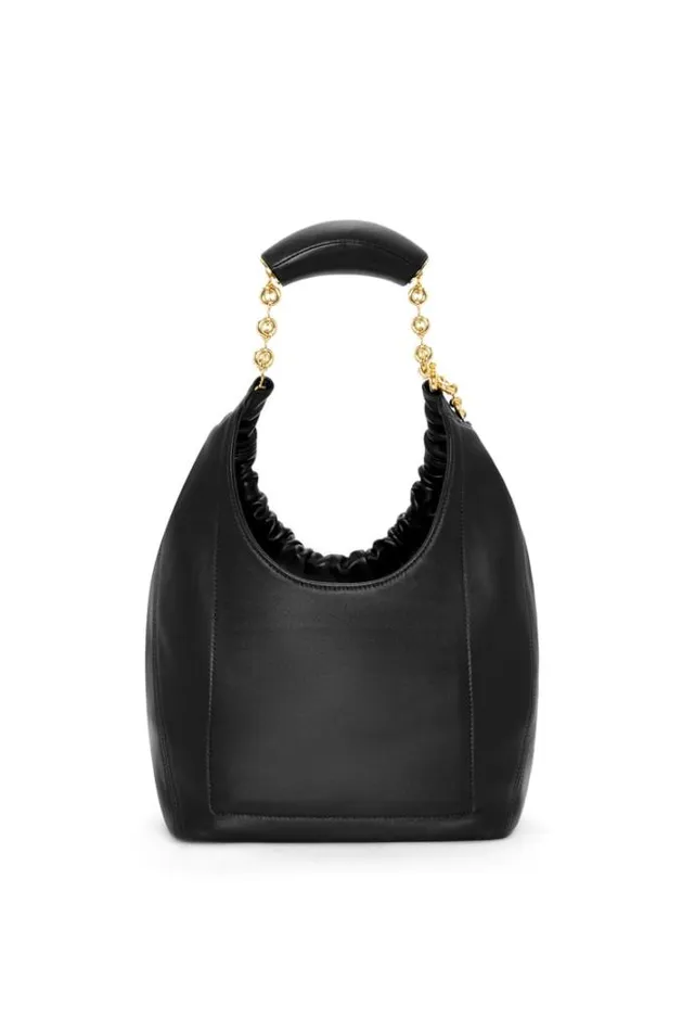Loewe Small Squeeze Bag In Nappa Lambskin Black Women Shoulder Bags