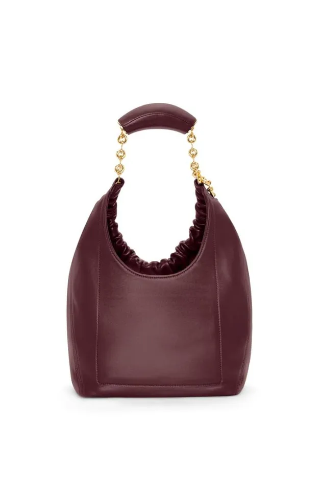 Loewe Small Squeeze Bag In Nappa Lambskin Dark Burgundy Women Crossbody Bags