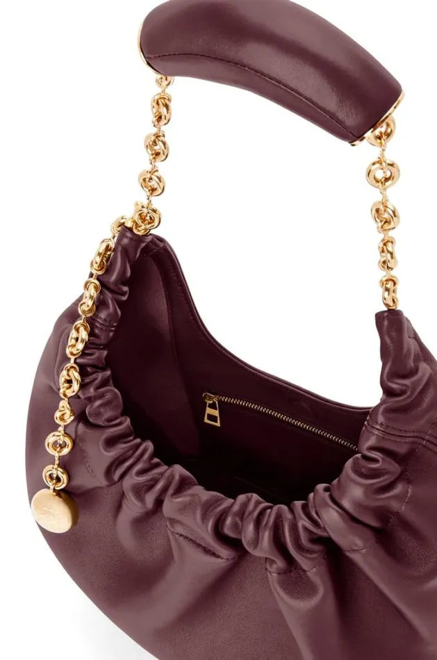 Loewe Small Squeeze Bag In Nappa Lambskin Dark Burgundy Women Crossbody Bags