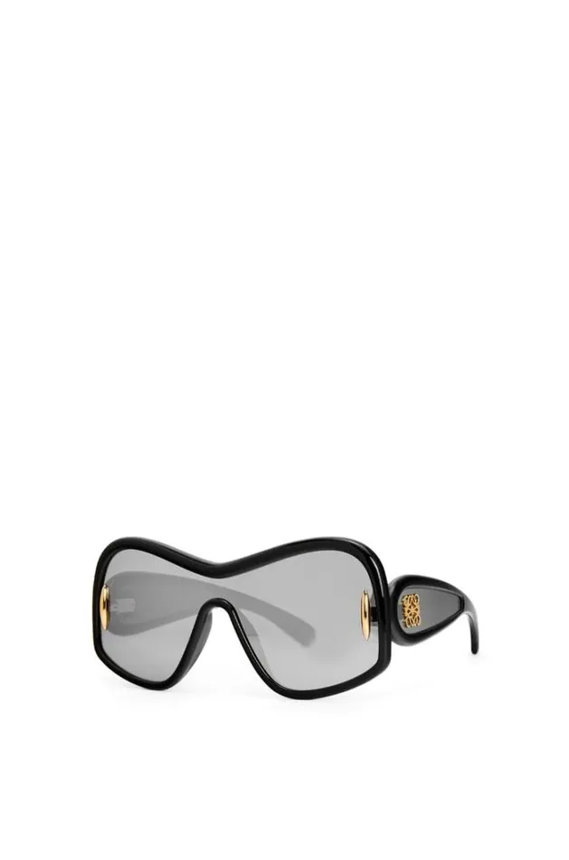 Loewe Square Mask Sunglasses In Acetate And Nylon Black Men Sunglasses