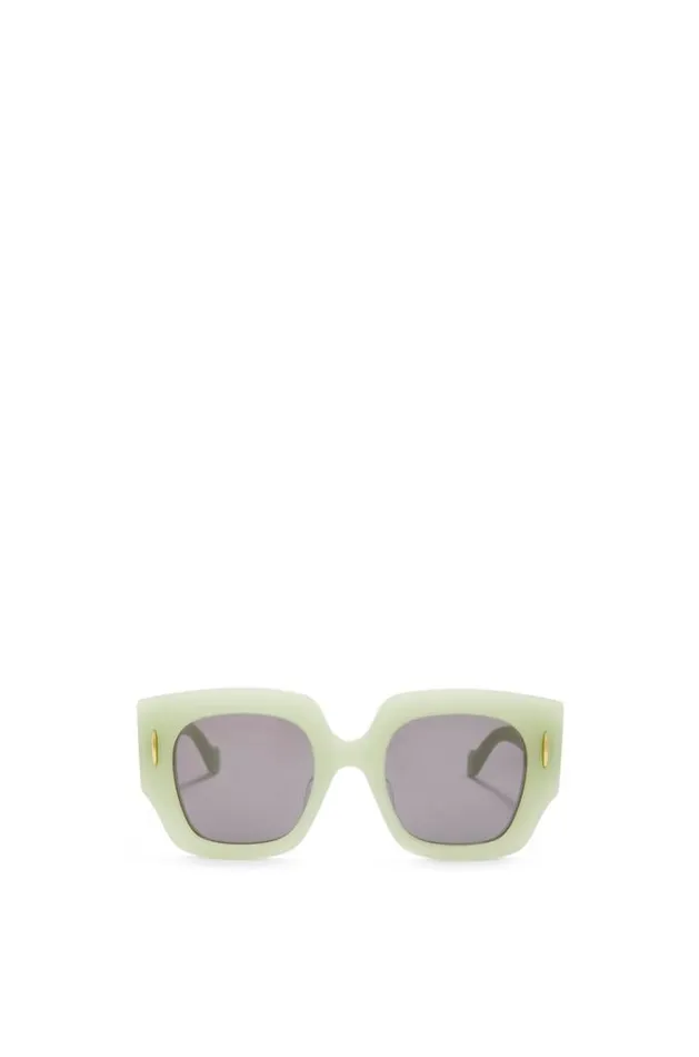 Loewe Square Screen Sunglasses In Acetate Clay Greenspring Jade Women Sunglasses