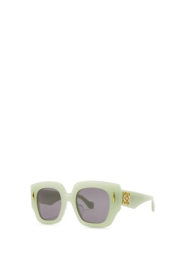 Loewe Square Screen Sunglasses In Acetate Clay Greenspring Jade Women Sunglasses