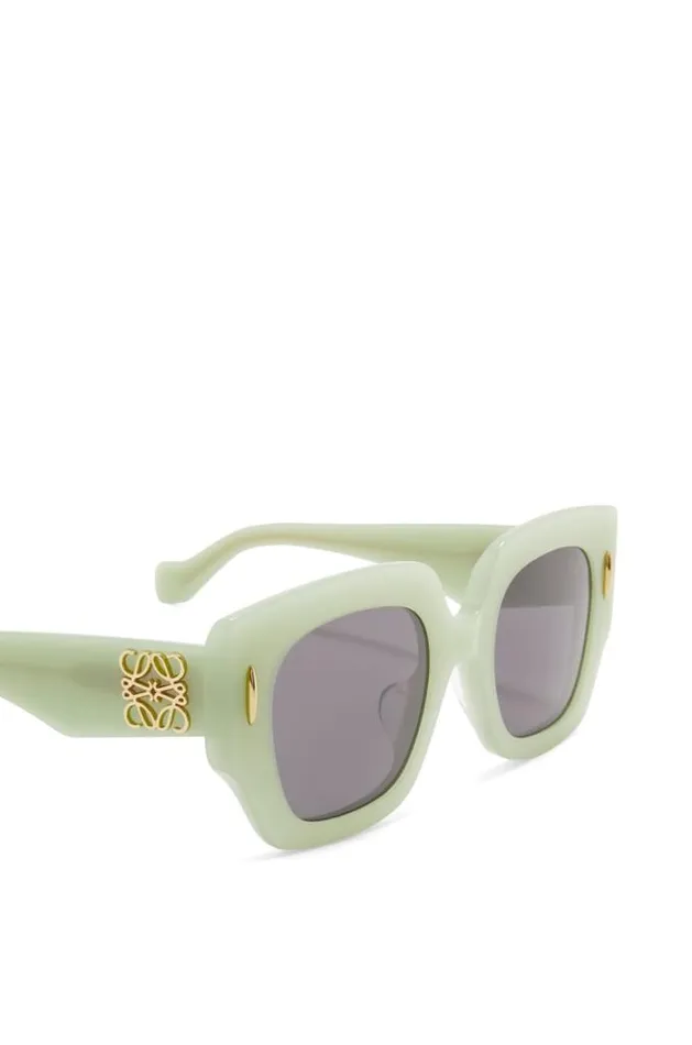 Loewe Square Screen Sunglasses In Acetate Clay Greenspring Jade Women Sunglasses