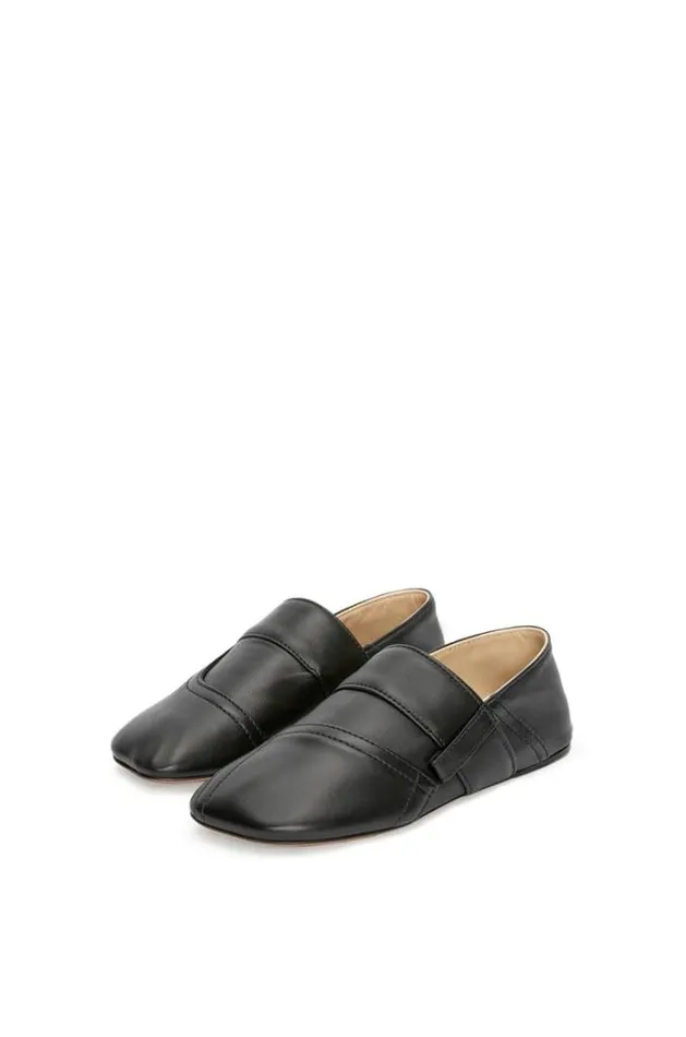 Loewe Toy Panta Slipper In Lambskin Black Women Flats