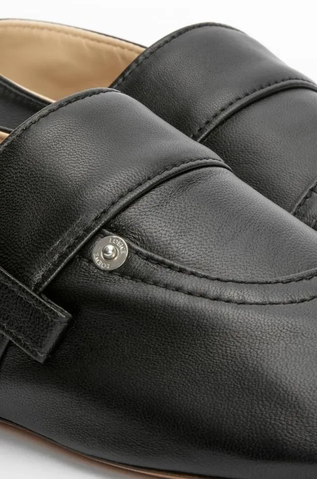 Loewe Toy Panta Slipper In Lambskin Black Women Flats