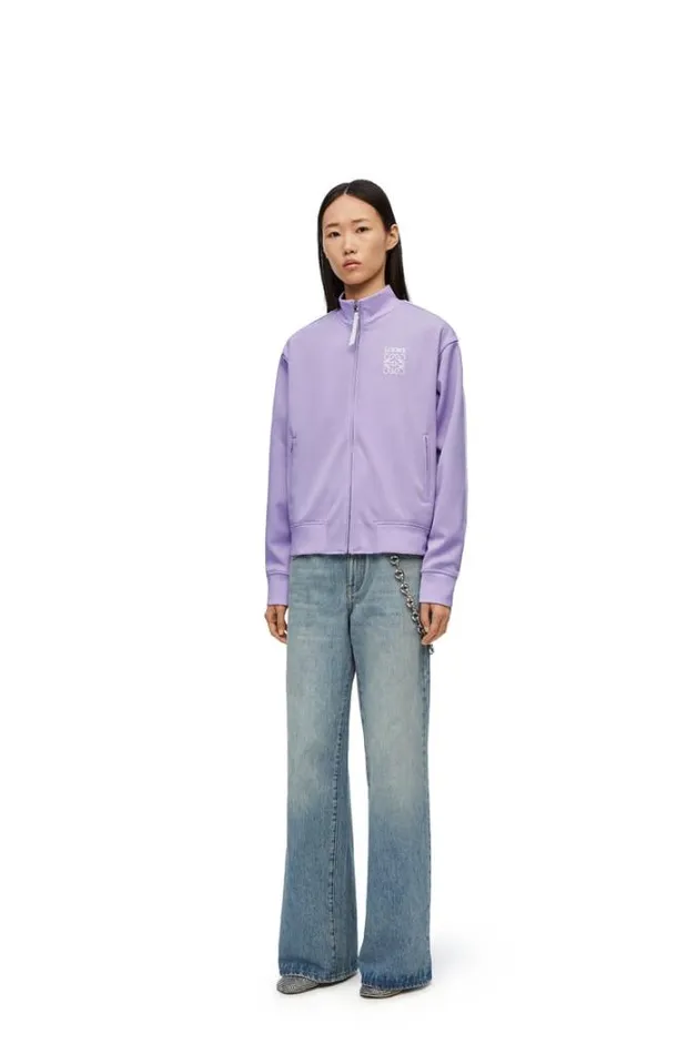 Loewe Tracksuit Jacket In Technical Jersey Baby Lilac Women Jackets
