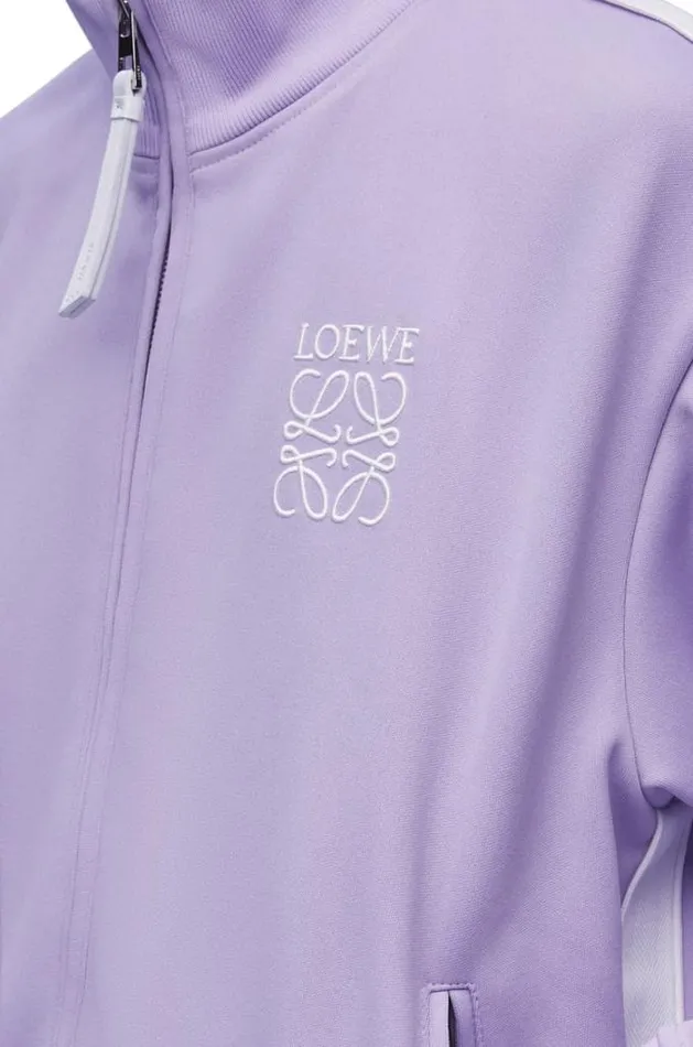 Loewe Tracksuit Jacket In Technical Jersey Baby Lilac Women Jackets