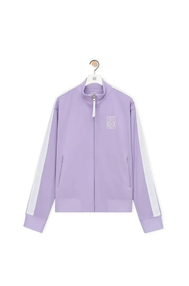 Loewe Tracksuit Jacket In Technical Jersey Baby Lilac Women Jackets