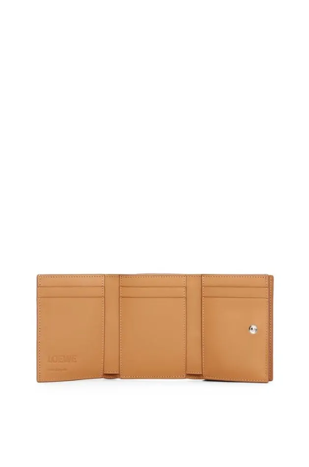 Loewe Trifold Wallet In Satin Calfskin Warm Desert Men Wallets