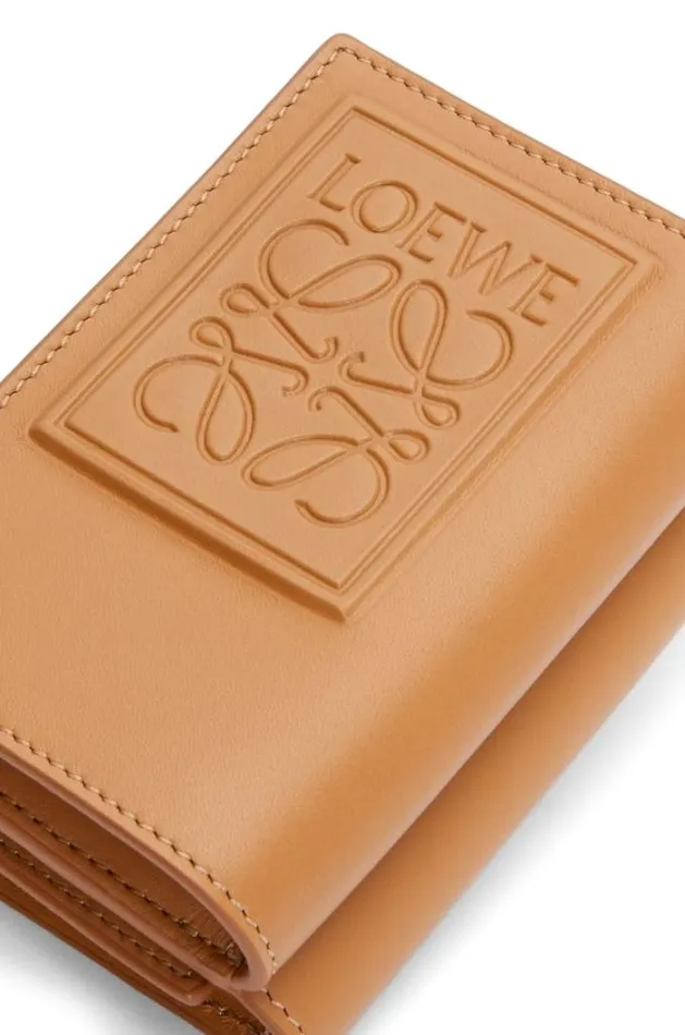 Loewe Trifold Wallet In Satin Calfskin Warm Desert Men Wallets