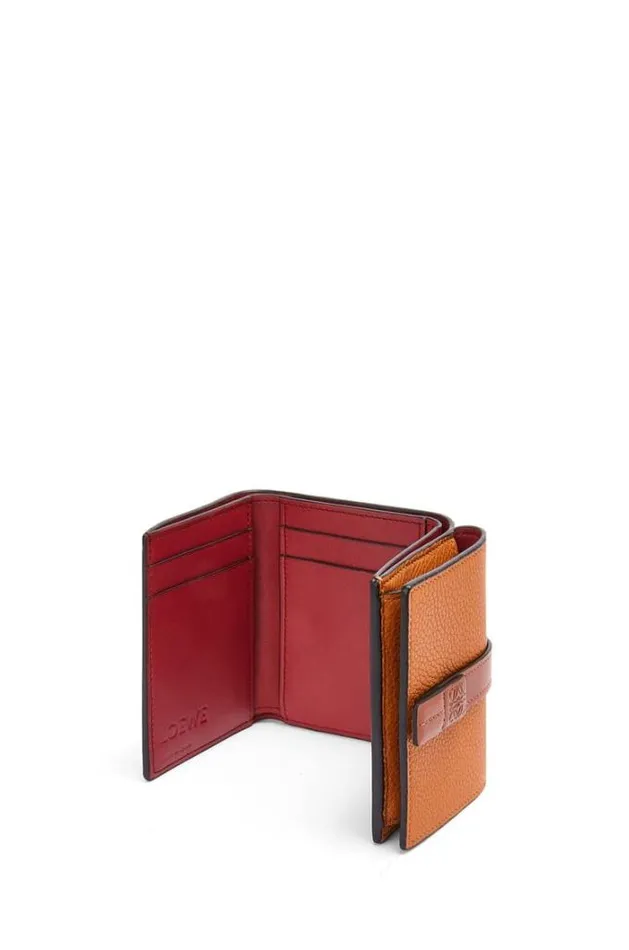 Loewe Trifold Wallet In Soft Grained Calfskin Light Caramelpecan Women Small Wallets