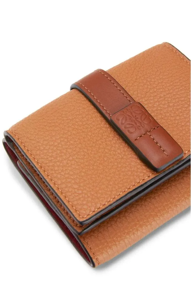 Loewe Trifold Wallet In Soft Grained Calfskin Light Caramelpecan Women Small Wallets
