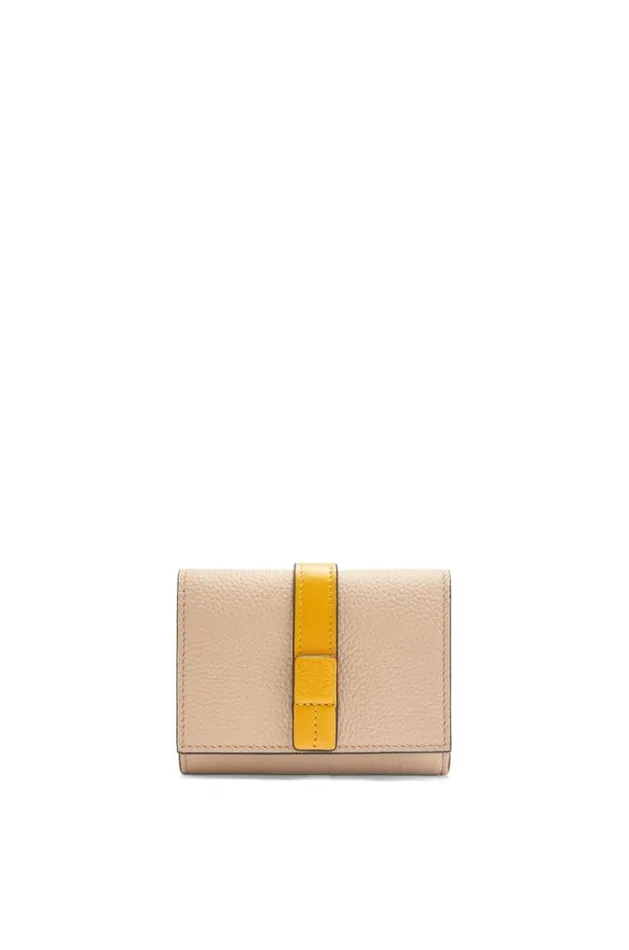 Loewe Trifold Wallet In Soft Grained Calfskin Paper Craftsunflower Women Small Wallets