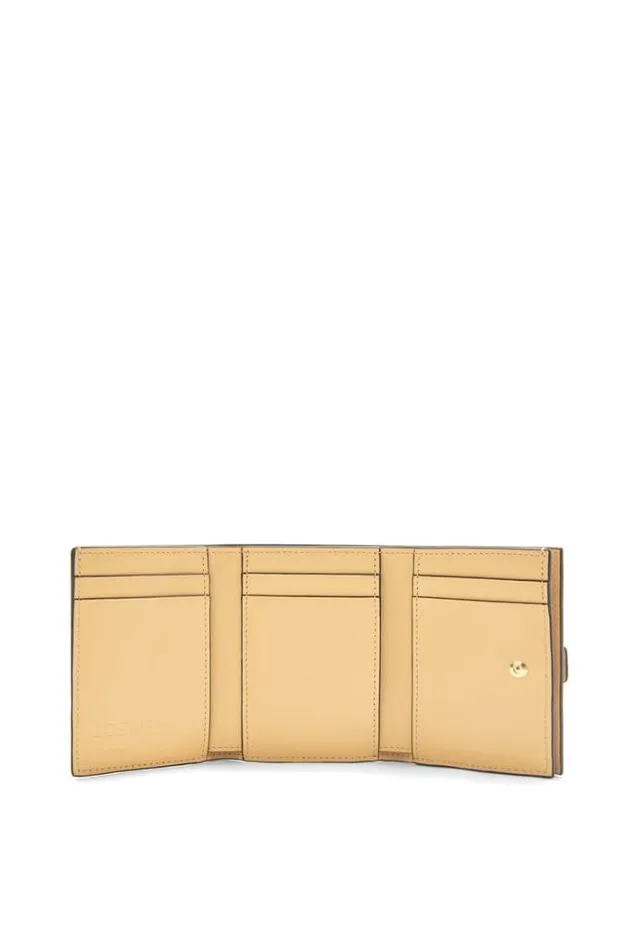 Loewe Trifold Wallet In Soft Grained Calfskin Paper Craftsunflower Women Small Wallets