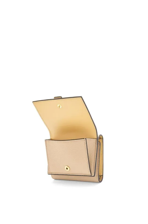 Loewe Trifold Wallet In Soft Grained Calfskin Paper Craftsunflower Women Small Wallets