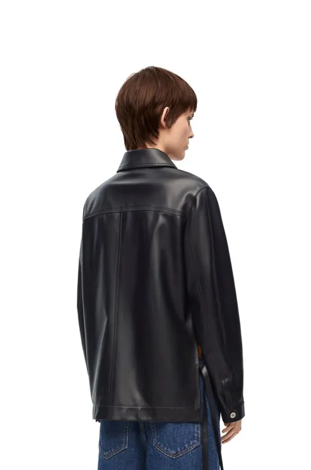 Loewe Workwear Jacket In Nappa Lambskin Black Women Jackets