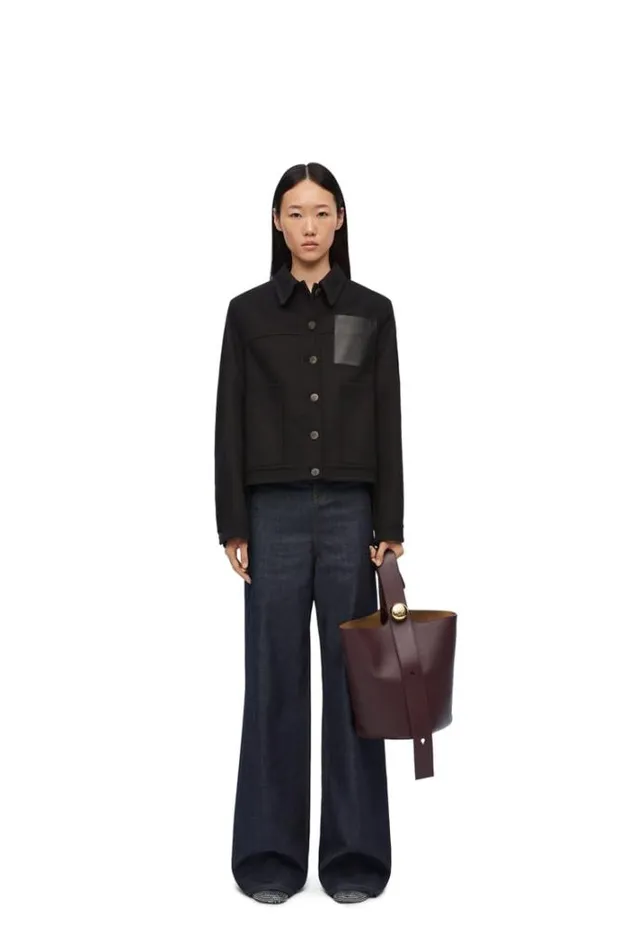Loewe Workwear Jacket In Wool And Cashmere Black Women Jackets