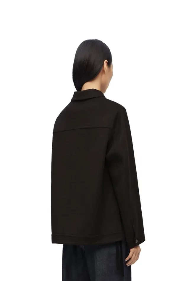 Loewe Workwear Jacket In Wool And Cashmere Black Women Jackets