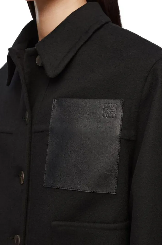 Loewe Workwear Jacket In Wool And Cashmere Black Women Jackets