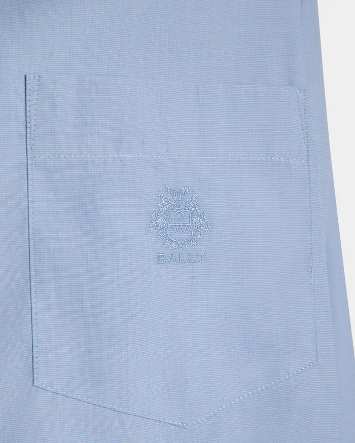 Long Sleeve Shirt In Light Blue Cotton Women Bally Shirts and TShirts