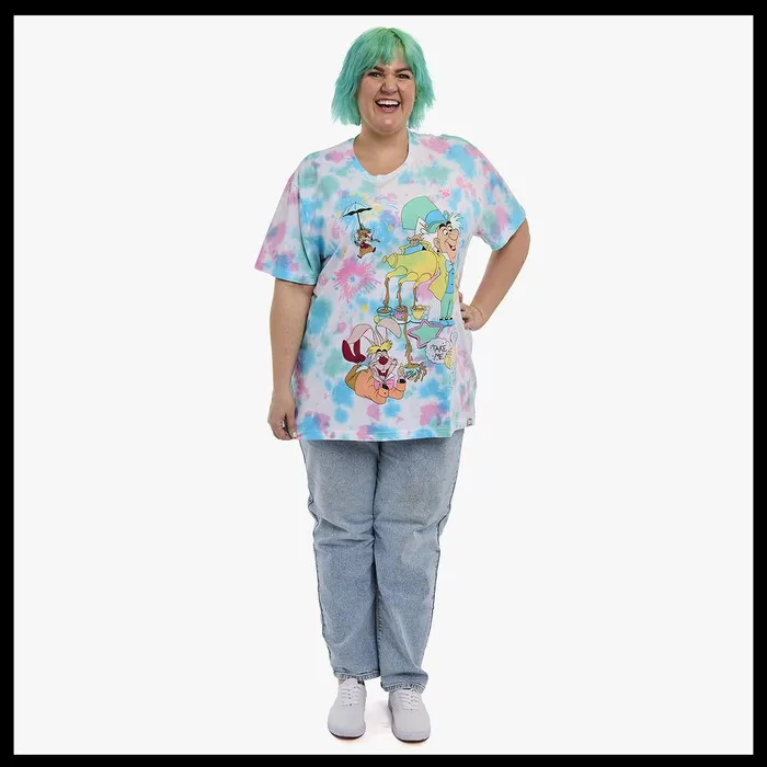 Loungefly Apparel Unisex Alice In Wonderland Unbirthday TieDye Tee Loungefly Apparel Unisex Alice In Wonderland Unbirthday TieDye Tee