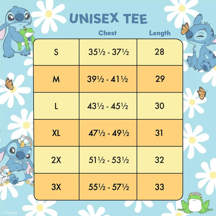Loungefly Apparel Unisex Stitch Springtime Daisy AllOver Print Tee Loungefly Apparel Unisex Stitch Springtime Daisy AllOver Print Tee