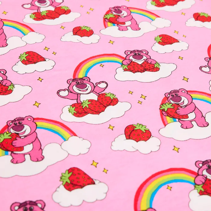Loungefly Apparel Unisex Toy Story Lotso Rainbow AllOver Print Tee Loungefly Apparel Unisex Toy Story Lotso Rainbow AllOver Print Tee
