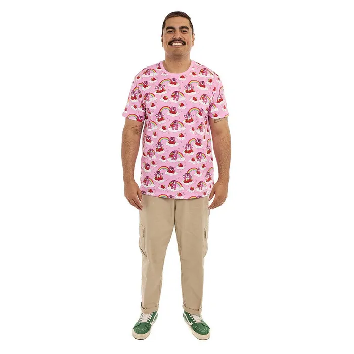 Loungefly Apparel Unisex Toy Story Lotso Rainbow AllOver Print Tee Loungefly Apparel Unisex Toy Story Lotso Rainbow AllOver Print Tee
