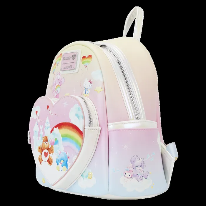Loungefly Backpacks Unisex Care Bears X Sanrio Exclusive Hello Kitty and Friends CareALot Mini Backpack