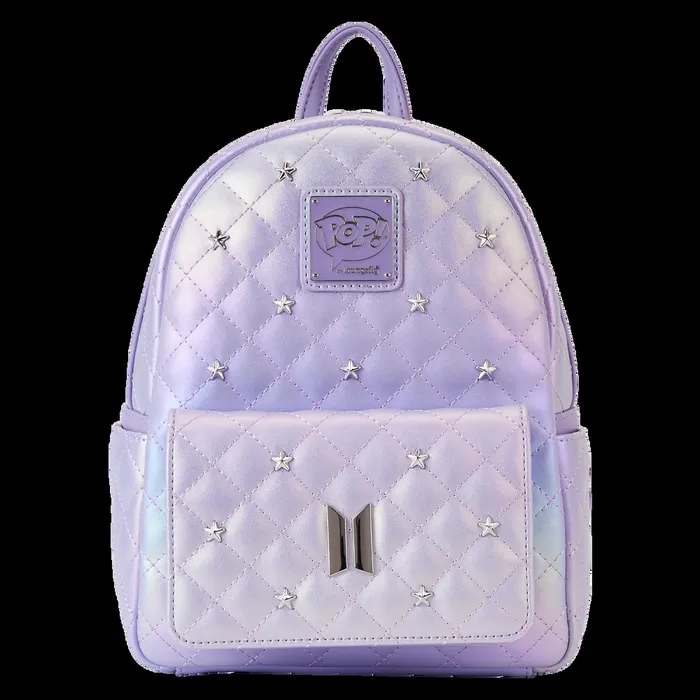 Loungefly Backpacks Unisex Funko Pop By Loungefly BTS Logo Iridescent Purple Mini Backpack Loungefly Backpacks Unisex Funko Pop By Loungefly BTS Logo Iridescent Purple Mini Backpack