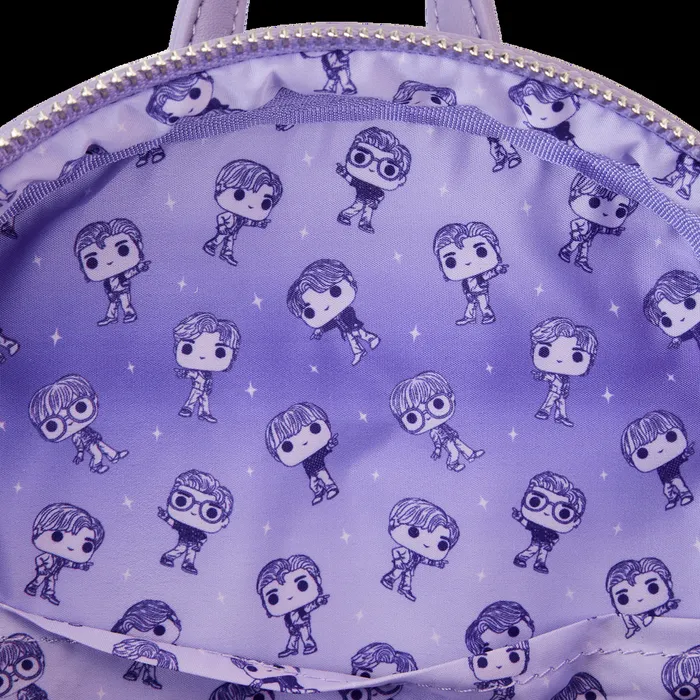 Loungefly Backpacks Unisex Funko Pop By Loungefly BTS Logo Iridescent Purple Mini Backpack Loungefly Backpacks Unisex Funko Pop By Loungefly BTS Logo Iridescent Purple Mini Backpack