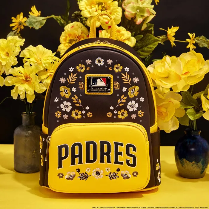 Loungefly Backpacks Unisex MLB San Diego Padres Floral Mini Backpack Loungefly Backpacks Unisex MLB San Diego Padres Floral Mini Backpack