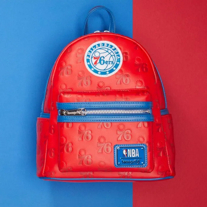 Loungefly Backpacks Unisex NBA Philadelphia 76ers Logo Mini Backpack