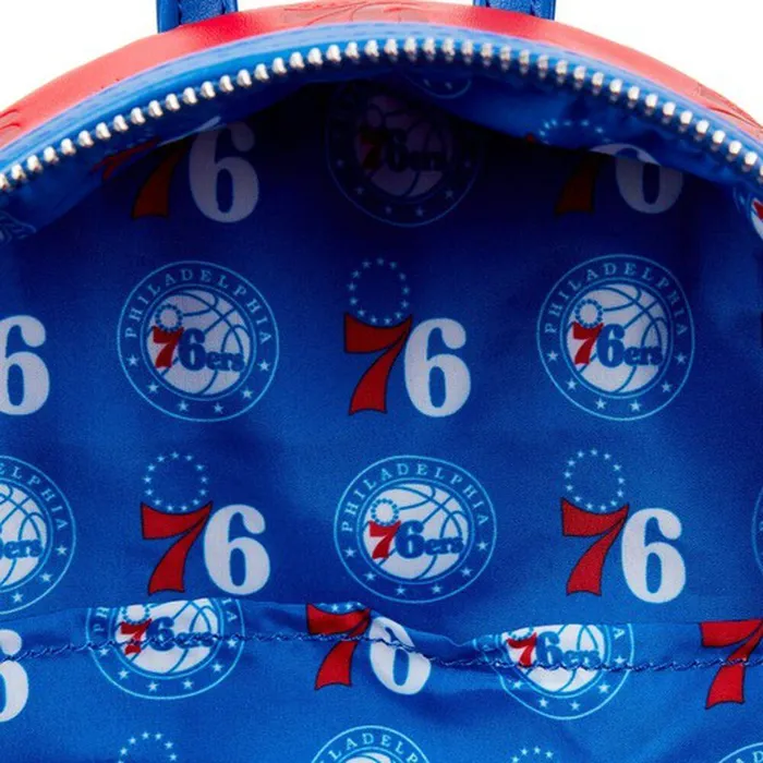 Loungefly Backpacks Unisex NBA Philadelphia 76ers Logo Mini Backpack