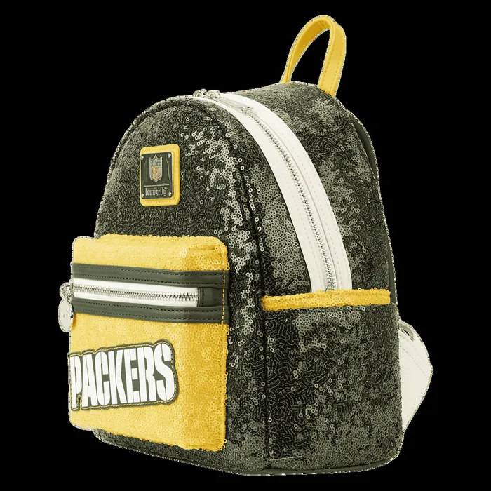 Loungefly Backpacks Unisex NFL Green Bay Packers Sequin Mini Backpack Loungefly Backpacks Unisex NFL Green Bay Packers Sequin Mini Backpack