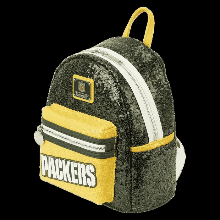 Loungefly Backpacks Unisex NFL Green Bay Packers Sequin Mini Backpack Loungefly Backpacks Unisex NFL Green Bay Packers Sequin Mini Backpack