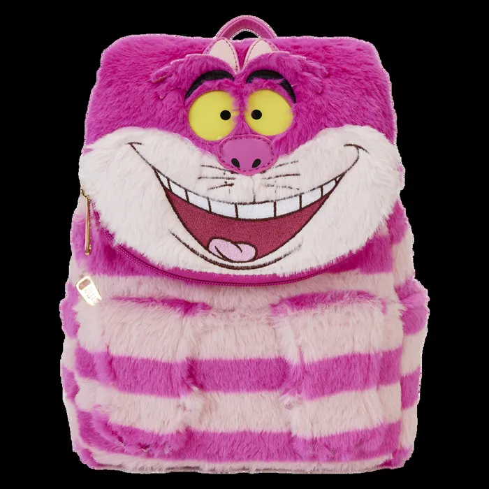 Loungefly Bags and Wallets Unisex Alice In Wonderland Exclusive Cheshire Cat Plush Light Up Mini Backpack