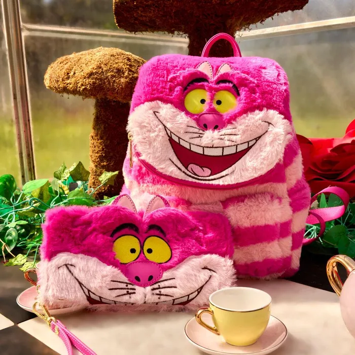 Loungefly Bags and Wallets Unisex Alice In Wonderland Exclusive Cheshire Cat Plush Light Up Mini Backpack Loungefly Bags and Wallets Unisex Alice In Wonderland Exclusive Cheshire Cat Plush Light Up Mini Backpack