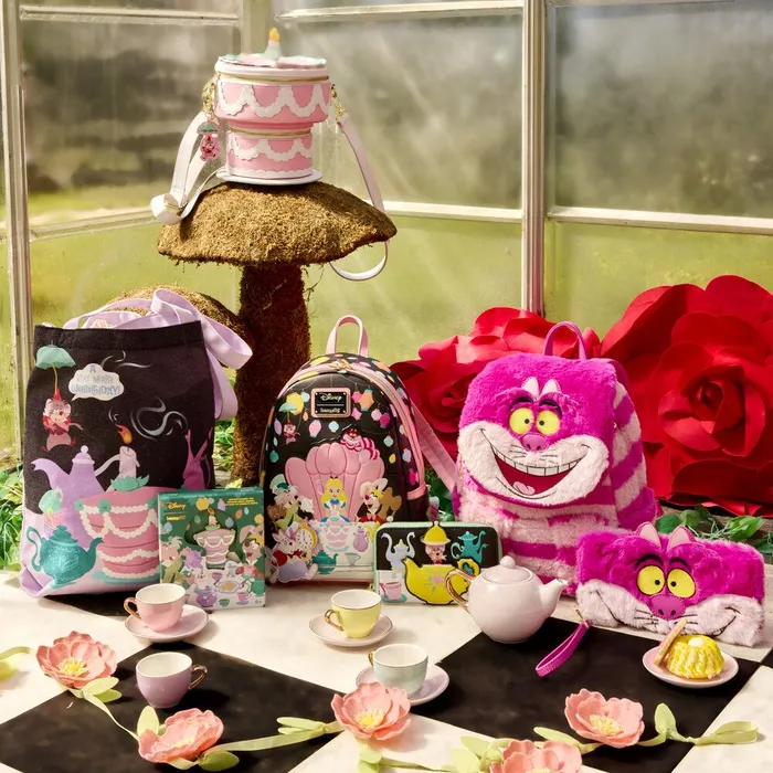 Loungefly Bags and Wallets Unisex Alice In Wonderland Exclusive Cheshire Cat Plush Light Up Mini Backpack Loungefly Bags and Wallets Unisex Alice In Wonderland Exclusive Cheshire Cat Plush Light Up Mini Backpack